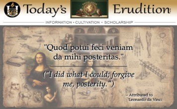 Today’s Erudition